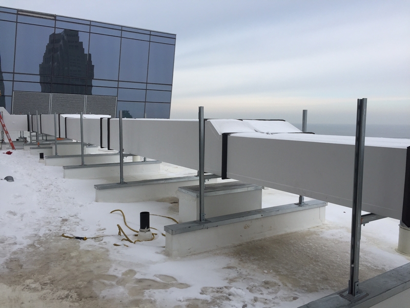 hilton hotel cleveland roof duct work